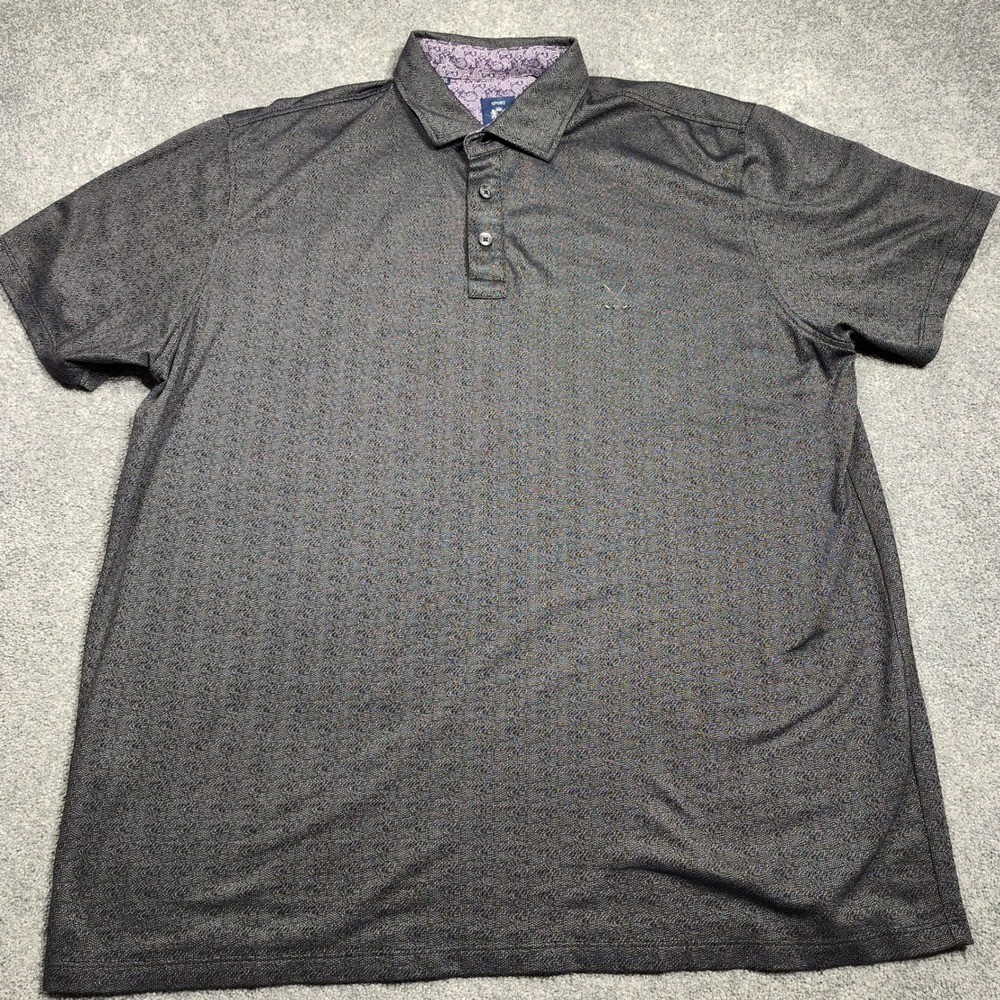 Envoy London Sport Polo Shirt Mens 3XL Gray Cotton Rich Short Sleeve Casual